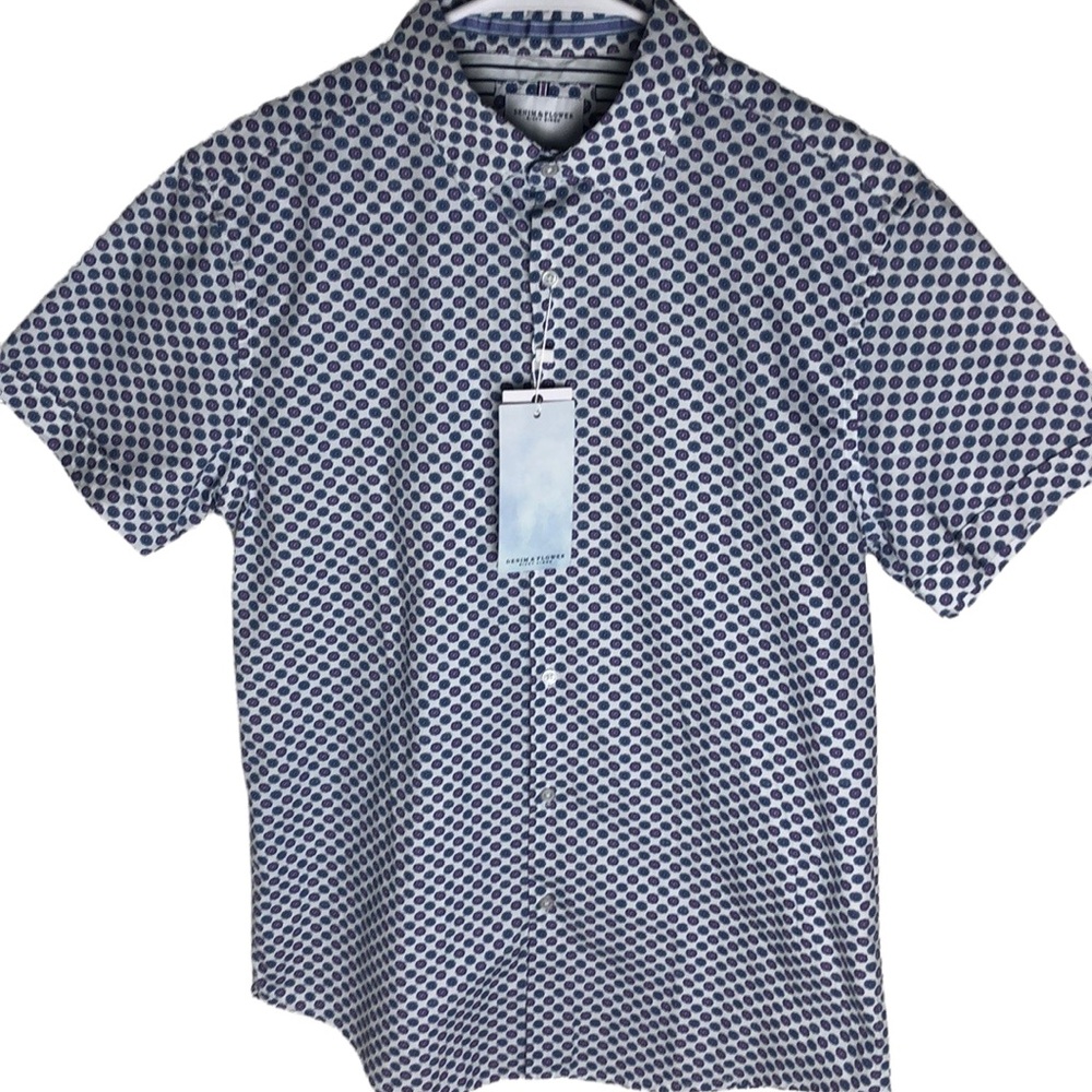 Denim & Flower Floral Cotton Button Up Shirt Men’s Size S